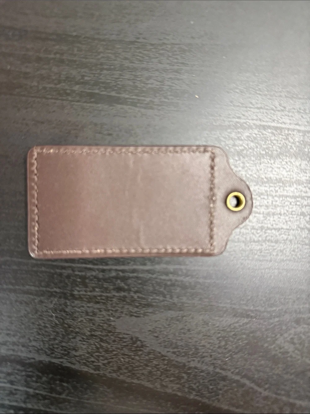 Coach XL Metallic Gold Leather Hangtag